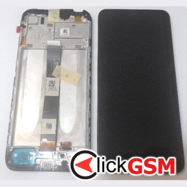 Piesa Display Original Cu Touchscreen Si Rama Negru Xiaomi Redmi 9at 39qx