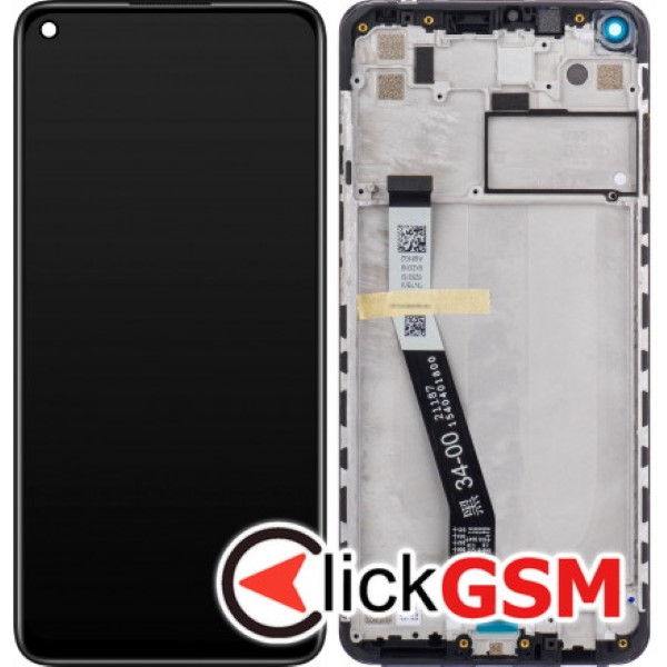 Piesa Display Original Cu Touchscreen Si Rama Negru Xiaomi Redmi Note 9 17m7