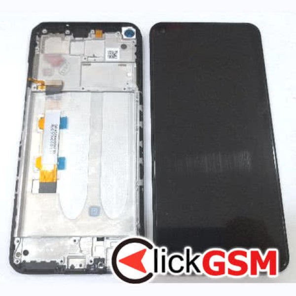 Piesa Display Original Cu Touchscreen Si Rama Negru Xiaomi Redmi Note 9t 3ajr