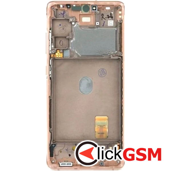 Piesa Display Original Cu Touchscreen Si Rama Orange Samsung Galaxy S20 Fe 416a