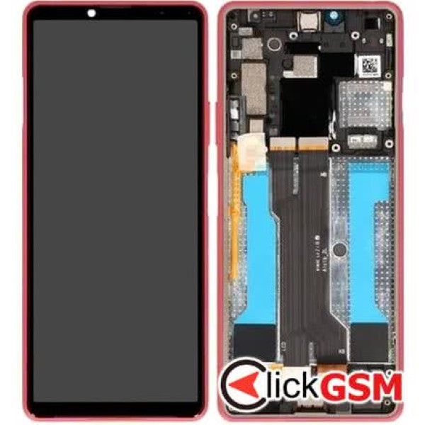 Piesa Display Original Cu Touchscreen Si Rama Roz Sony Xperia 10 Iii 1hwj