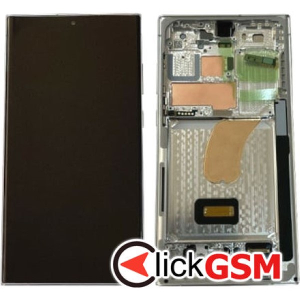 Piesa Display Original Cu Touchscreen Si Rama Verde Albastru Samsung Galaxy S23 Ultra 42ug