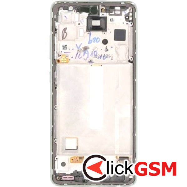 Piesa Display Original Cu Touchscreen Si Rama Verde Deschis Samsung Galaxy A52s 5g 40ob