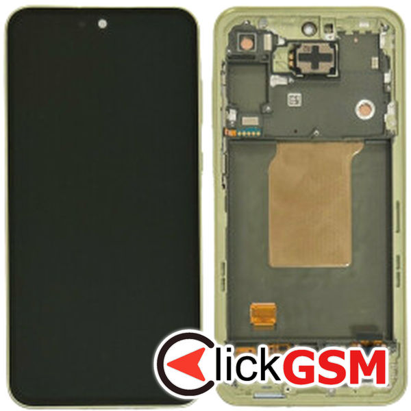 Piesa Piesa Display Original Cu Touchscreen Si Rama Verde Deschis Samsung Galaxy A55 D3j