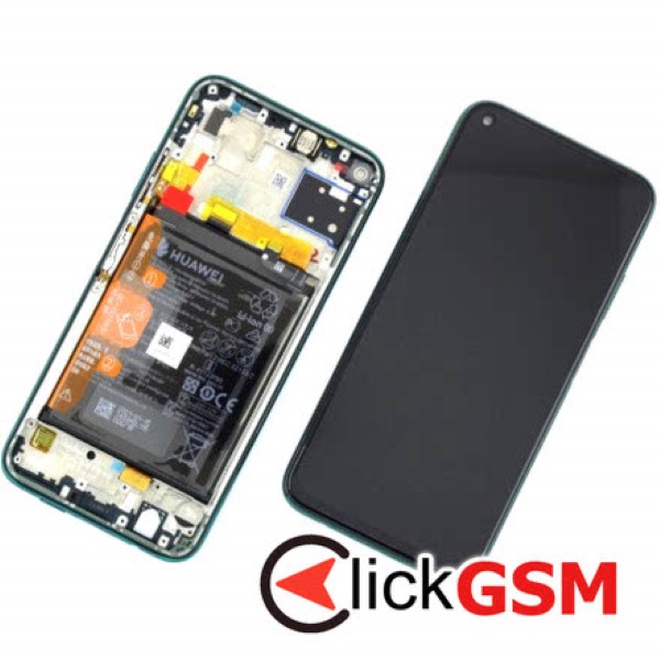 Piesa Piesa Display Original Cu Touchscreen Si Rama Verde Huawei Nova 5i 4m2s