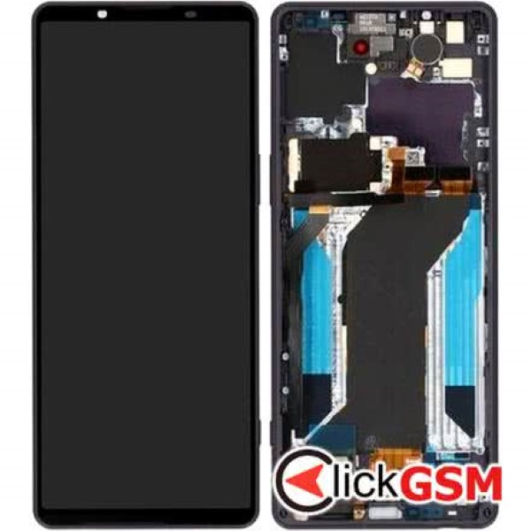 Piesa Display Original Cu Touchscreen Si Rama Violet Sony Xperia 1 Iv 2g5v