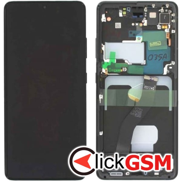 Ecran display cu rama Samsung Galaxy S21 Ultra (G998 ) Phantom Black ( Service Pack)