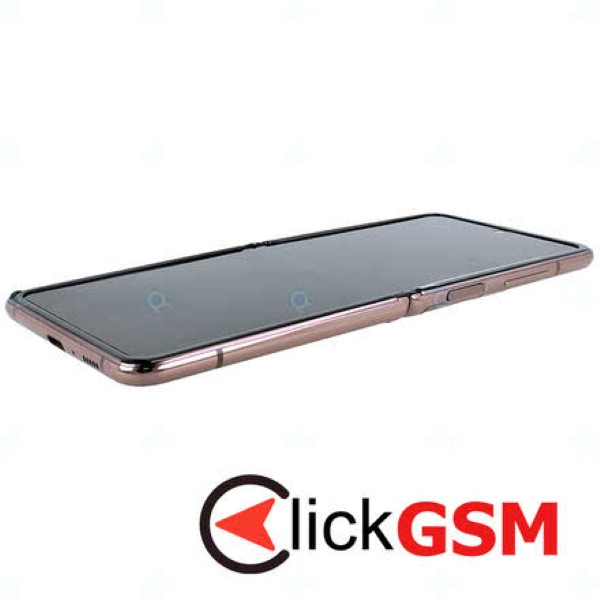 Piesa Display Pliabil Cu Touchscreen Rama Si Balama Bronze Samsung Galaxy Z Flip 5g 17eb