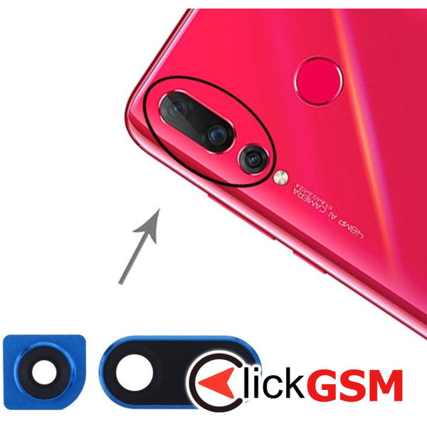 Piesa Geam Camera Albastru Huawei Nova 4 2e4m