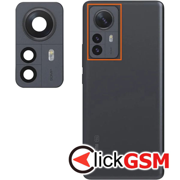 Piesa Geam Camera Black Xiaomi 12 Pro 1l9x