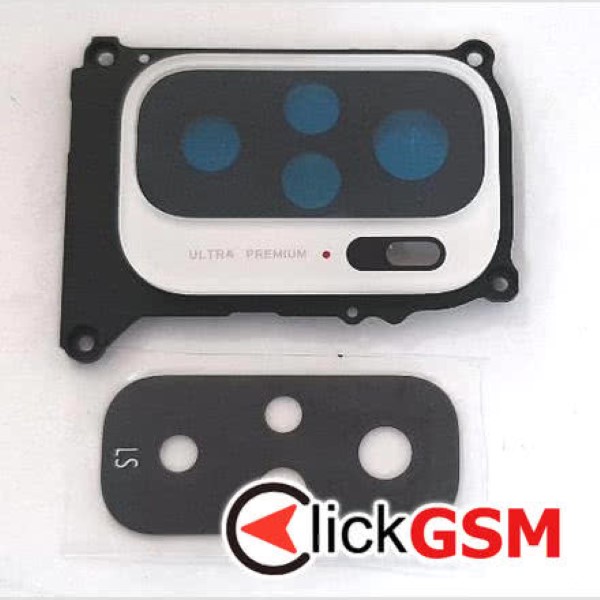 Piesa Geam Camera Cu Ornament Argintiu Xiaomi Redmi Note 10 39ty