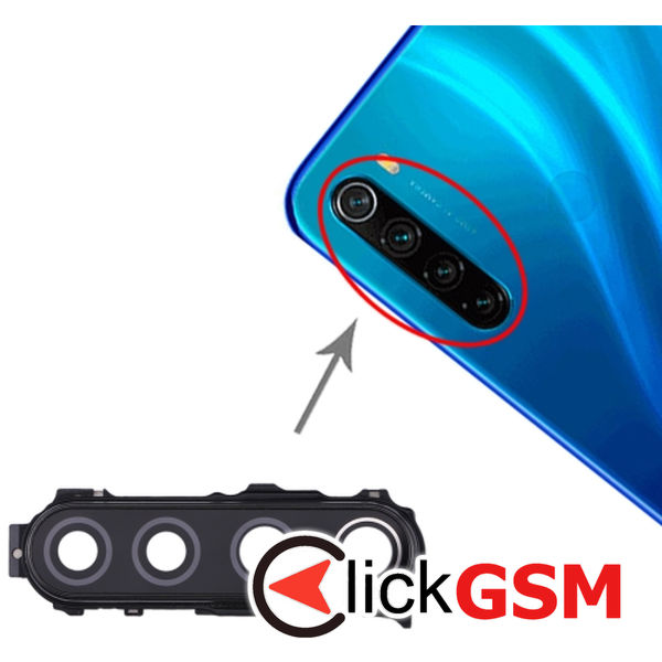 Piesa Piesa Geam Camera Cu Ornament Black Xiaomi Redmi Note 8 1zen