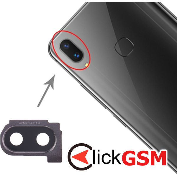 Piesa Piesa Geam Camera Cu Ornament Negru Vivo X21i 201e