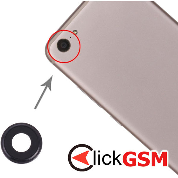 Piesa Geam Camera Cu Ornament Negru Vivo X9plus 200i