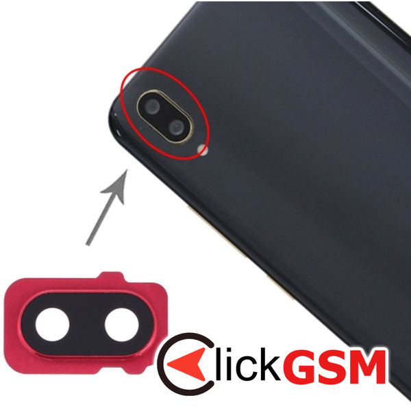 Piesa Geam Camera Cu Ornament Red Vivo X21 201f