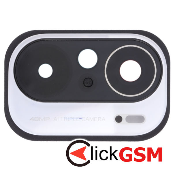 Piesa Piesa Geam Camera Cu Ornament White Xiaomi Poco F3 1zfa