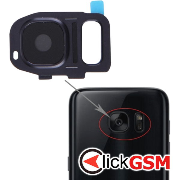 Piesa Geam Camera Negru Samsung Galaxy S7 4d2m