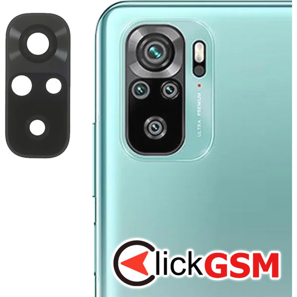 Piesa Piesa Geam Camera Negru Xiaomi Redmi Note 10 4x6v