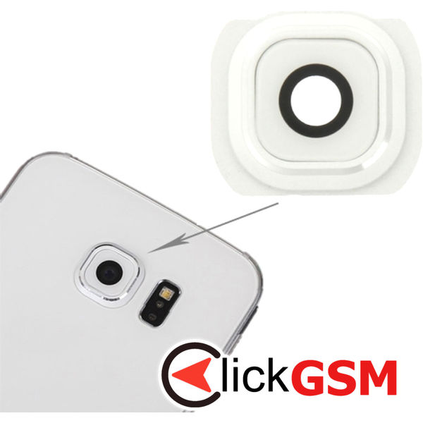 Piesa Geam Camera White Samsung Galaxy S6 4d0l