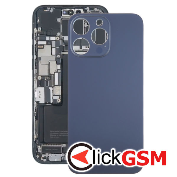 Piesa Piesa Geam Spate Blue Apple Iphone 15 Pro 2ede