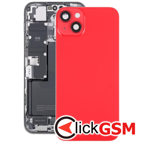 Piesa Piesa Geam Spate Red Apple Iphone 14 Plus 4f76