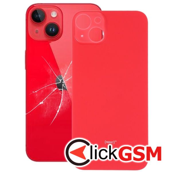 Piesa Piesa Geam Spate Red Apple Iphone 14 Plus 4ge1