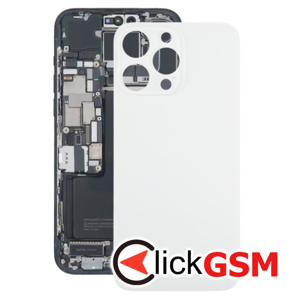 Piesa Piesa Geam Spate White Apple Iphone 15 Pro 2edg