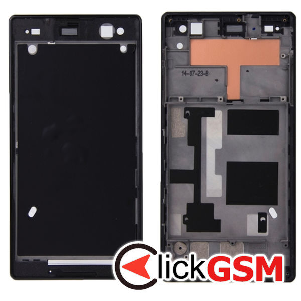 Piesa Mijloc Cu Adeziv Black Sony Xperia C3 20lz