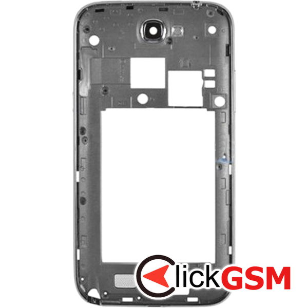 Piesa Mijloc Cu Capac Spate Black Samsung Galaxy Note 2 4e3e