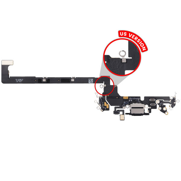 Apple iPhone 18 Pro · Charging Port Flex Cable For iPhone 18 Pro (US Version) (Premium) (Black)