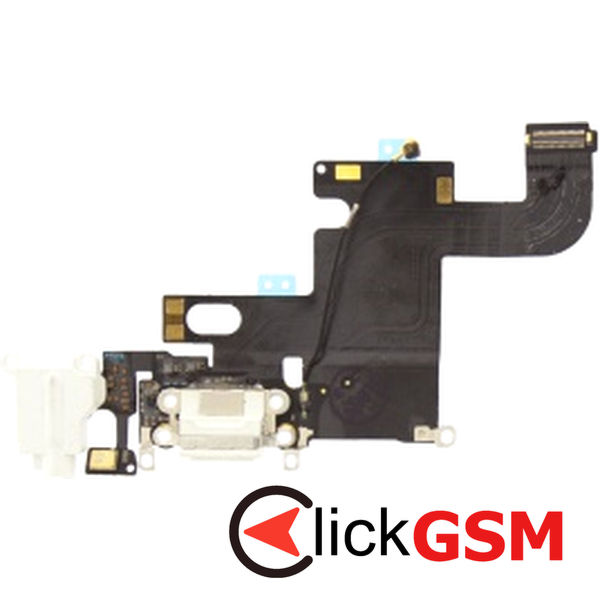 Piesa Modul Incarcare Cu Antena Microfon Mufa Casti Si Mufa Incarcare Alb Apple Iphone 6 F9v