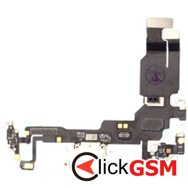 Piesa Modul Incarcare Cu Microfon Si Mufa Incarcare Galben Apple Iphone 15 Ctv