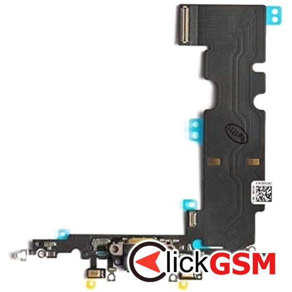 Piesa Modul Incarcare Cu Microfon Si Mufa Incarcare Negru Apple Iphone 8 Plus 2cyv