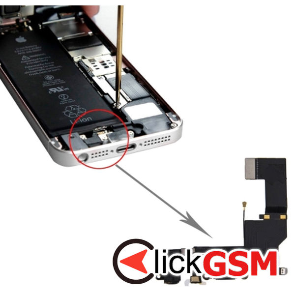 Piesa Modul Incarcare Cu Mufa Casti Apple Iphone Se 4f5e