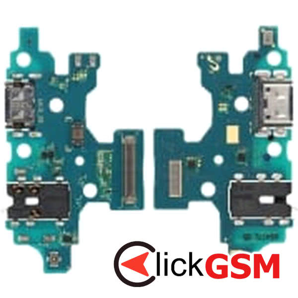 Piesa Modul Incarcare Cu Mufa Casti Microfon Si Mufa Incarcare Samsung Galaxy A41 Exb