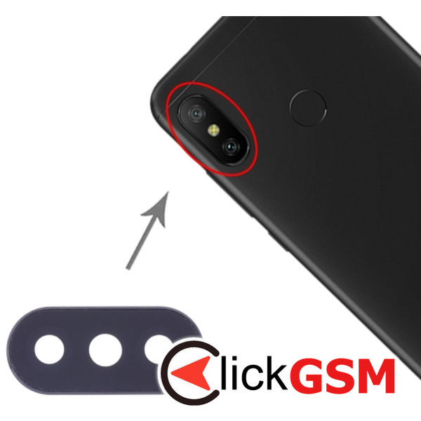 Piesa Ornament Camera Black Xiaomi Redmi 6 Pro 1zi9