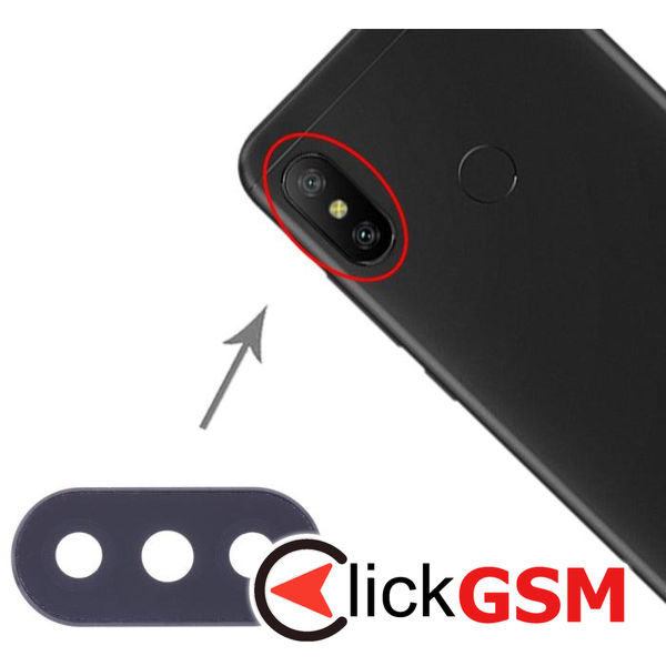 Piesa Ornament Camera Negru Xiaomi Redmi 6 Pro 1zi9