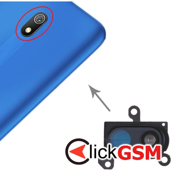 Piesa Ornament Camera Negru Xiaomi Redmi 8a 1zer