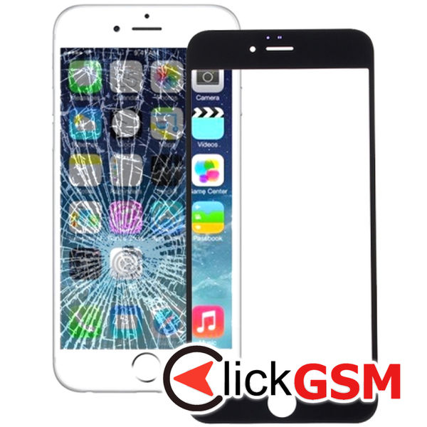 Piesa Sticla Black Apple Iphone 6s 4n0m