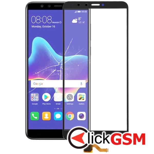 Piesa Piesa Sticla Black Huawei Y9 2018 1dvq