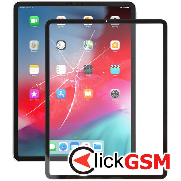 Piesa Piesa Sticla Cu Oca Black Apple Ipad Pro 12.9 2018 1xe5