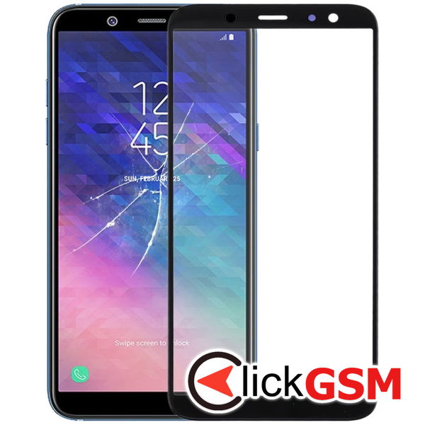 Piesa Sticla Cu Oca Black Samsung Galaxy A6 2018 4cfw