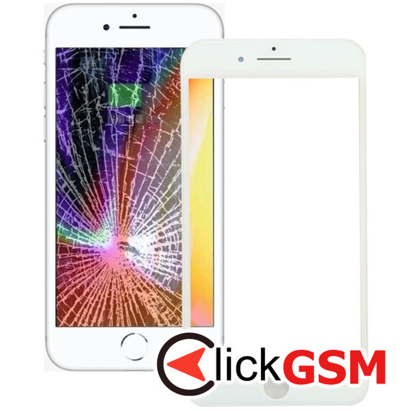 Piesa Sticla Cu Rama Display Black Apple Iphone 8 Plus 4g0k