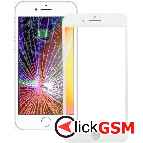 Piesa Sticla Cu Rama Display Si Oca Black Apple Iphone 8 4g3k