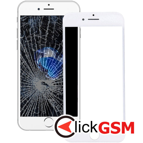 Piesa Sticla Cu Rama Display White Apple Iphone 7 4g75