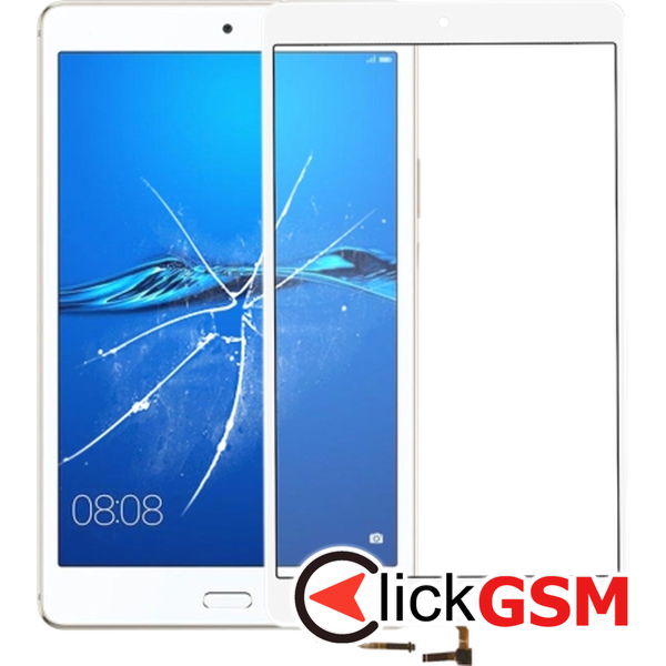 Piesa Piesa Sticla Cu Touchscreen Alb Huawei Mediapad M3 3d6