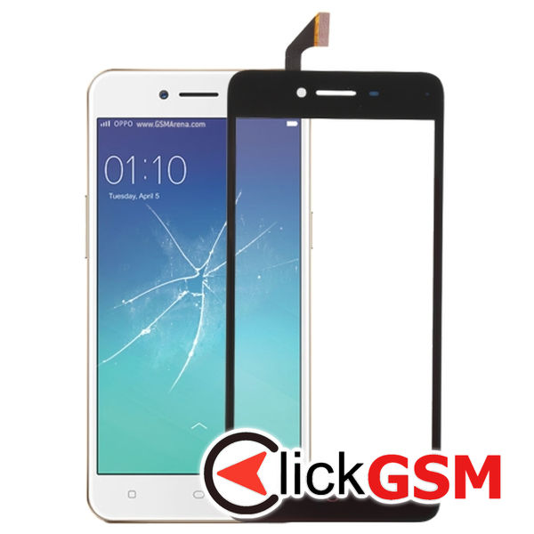 Piesa Sticla Cu Touchscreen Black Oppo A37 1xmg