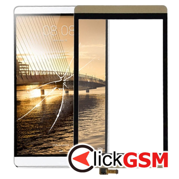 Piesa Sticla Cu Touchscreen Gold Huawei Mediapad M2 8.0 3d9