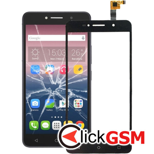 Piesa Sticla Cu Touchscreen Negru Alcatel Pixi 4 6 24fv