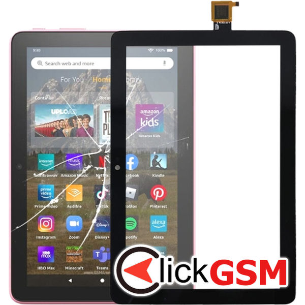 Piesa Sticla Cu Touchscreen Negru Amazon Kindle Fire Hd 8 2022 12th Gen 33ly